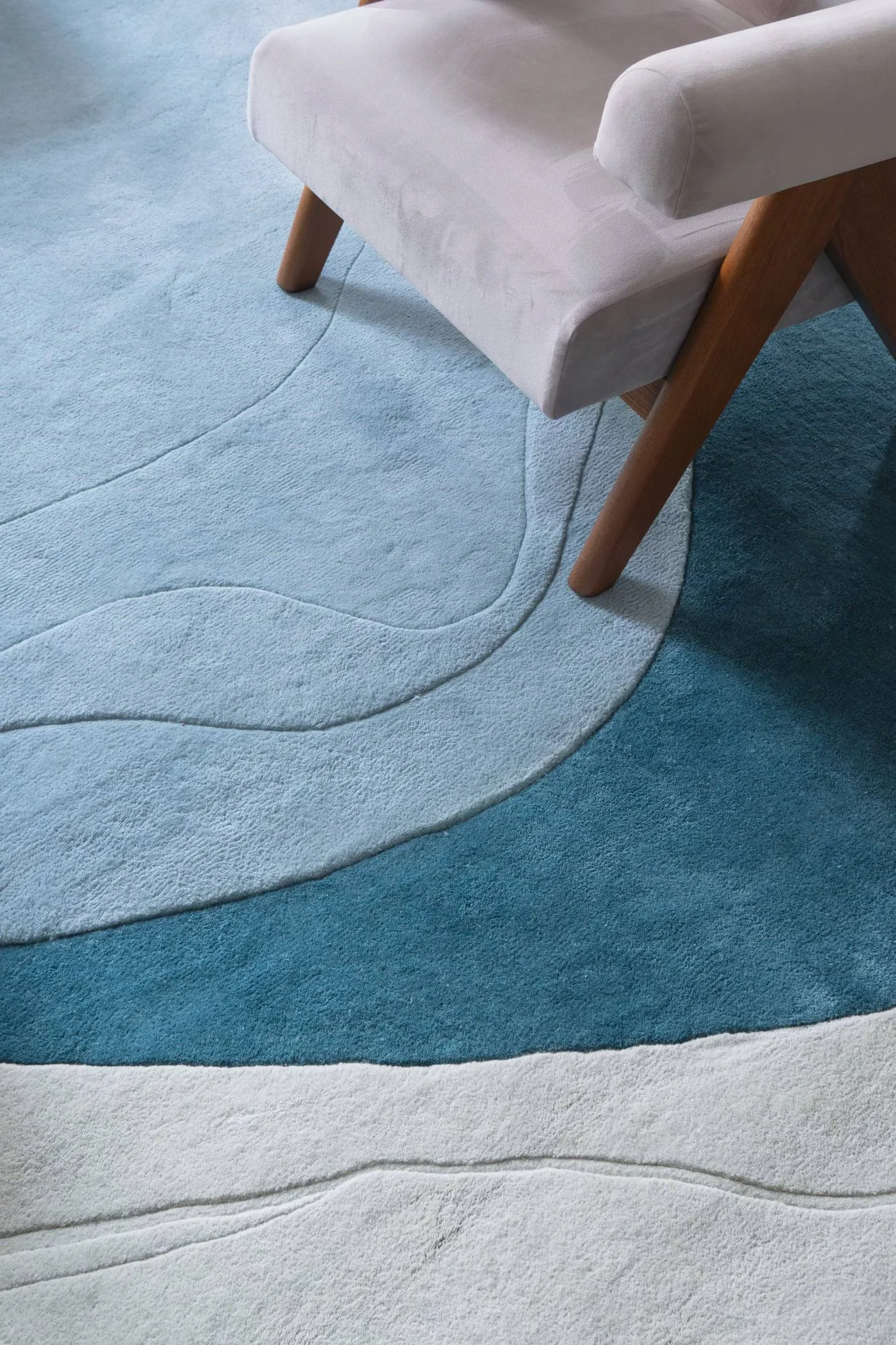 Erik Bratsberg Lozza villamatto, Teal, 300x400 cm Layered