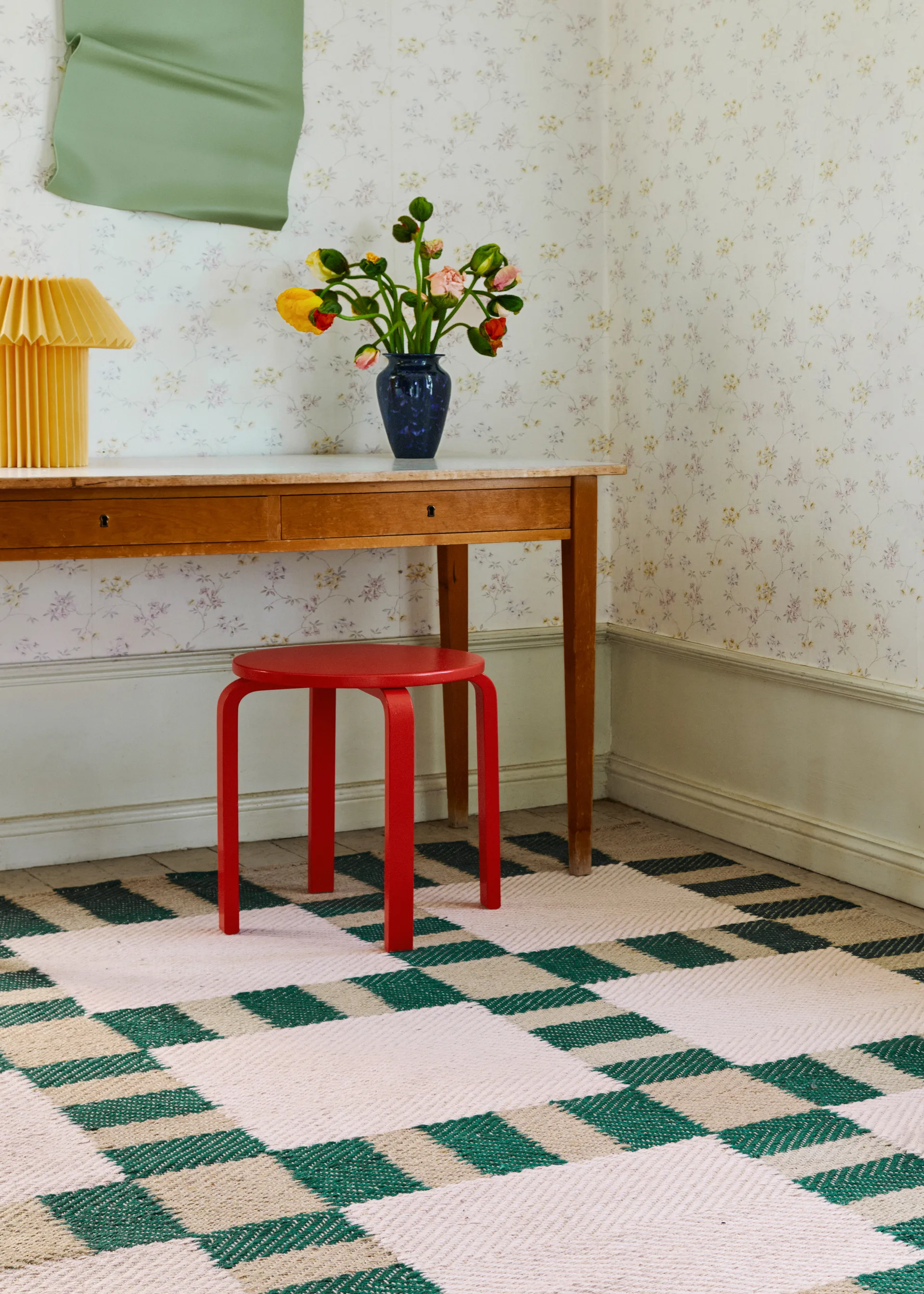 Evelina Kroon juuttimatto 180 x 270 cm, Korean chives Layered