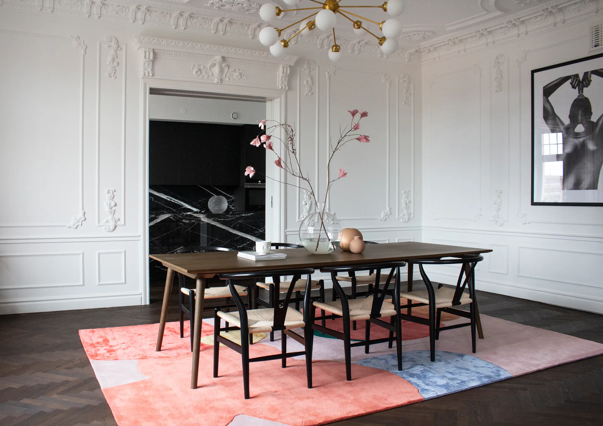 Flower Field -villamatto 160 x 230 cm, Pink Layered