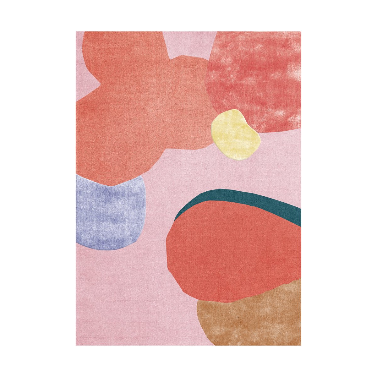 Layered Flower Field villamatto 200x300 cm Pink | Skandinaavinen Sisustus | Villamatot | Vaaleanpunainen