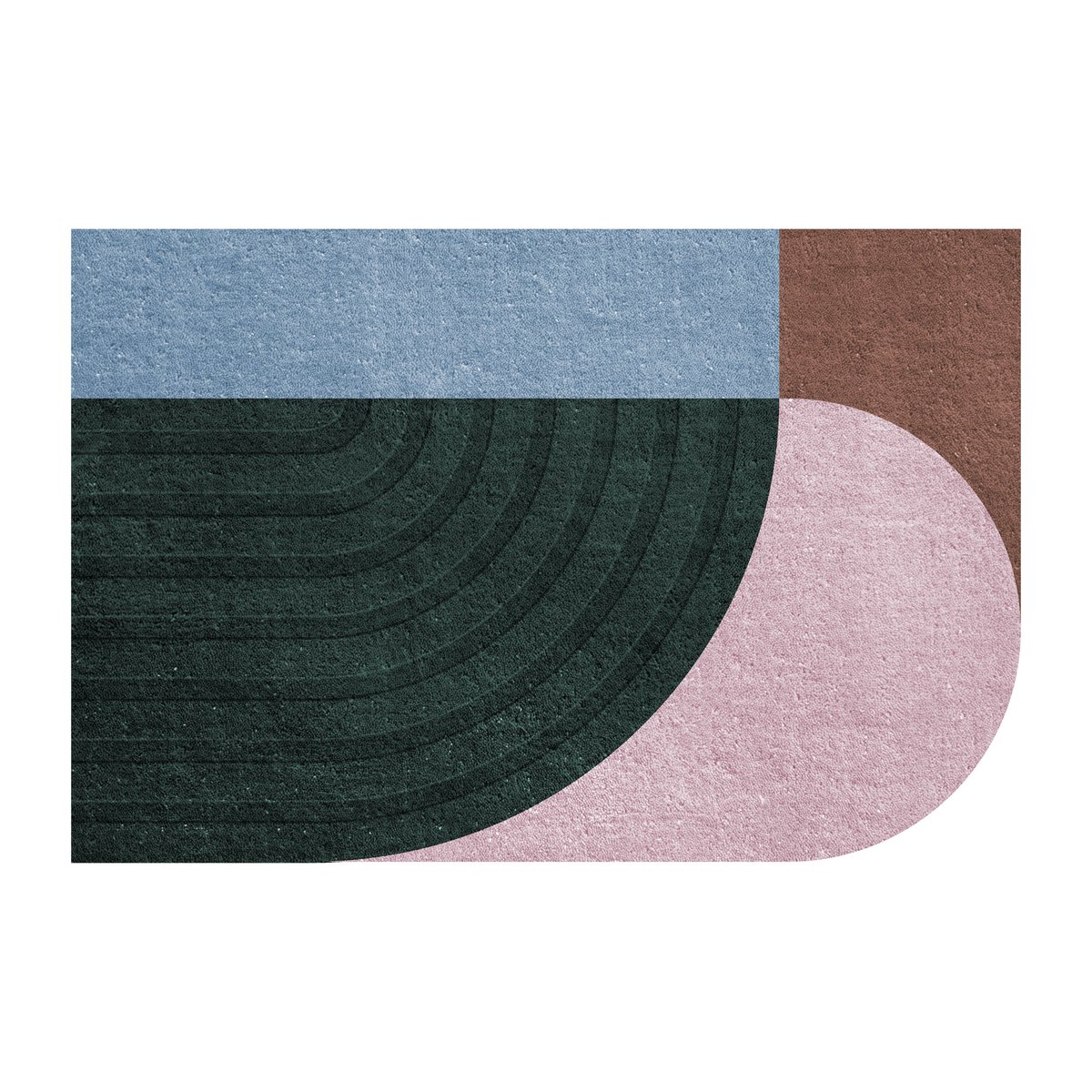 Layered Follow The Trace -ovimatto Green, 80 x 120 cm