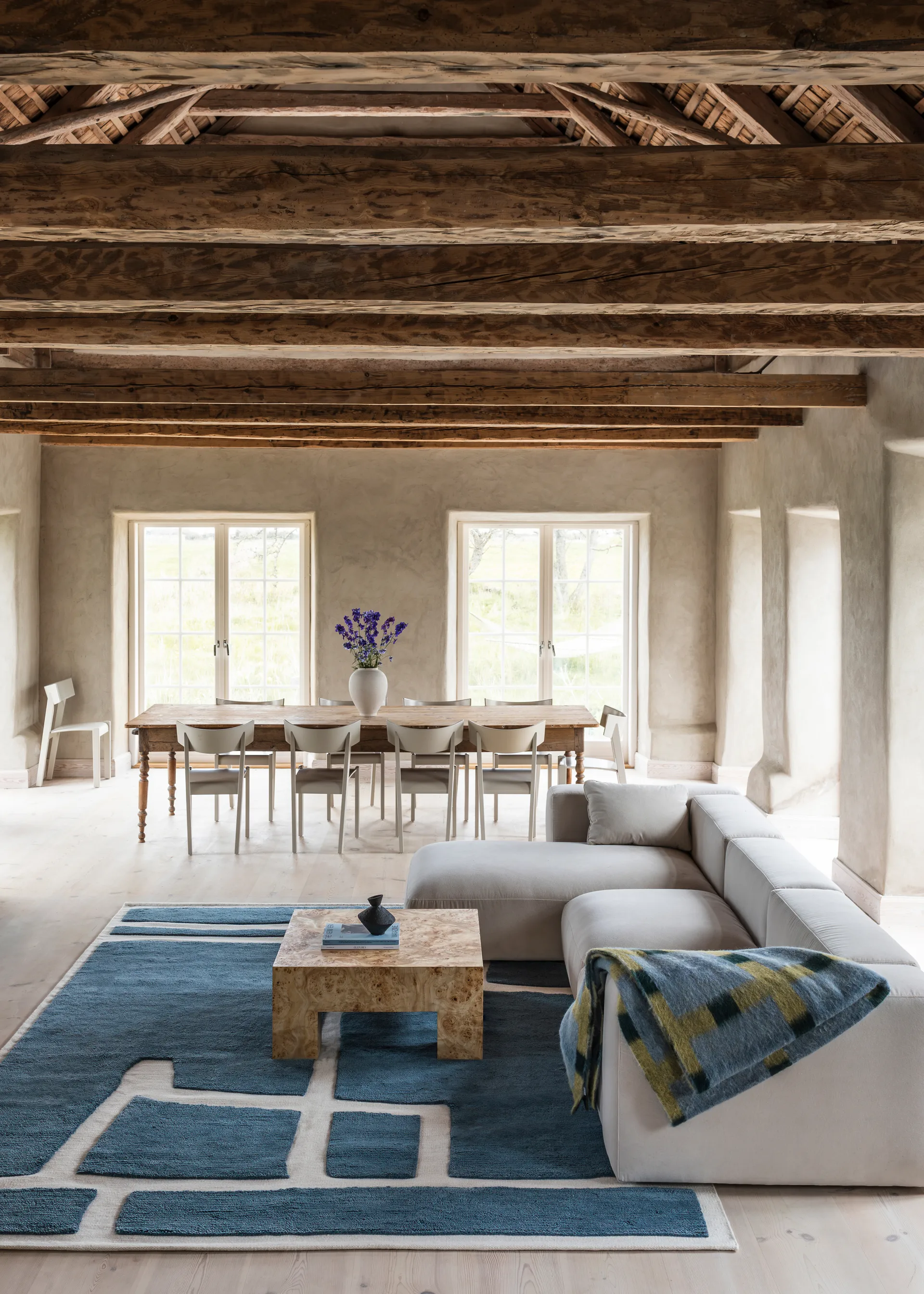 Gotland Klint villamatto, Cornflower blue 180x270 cm Layered