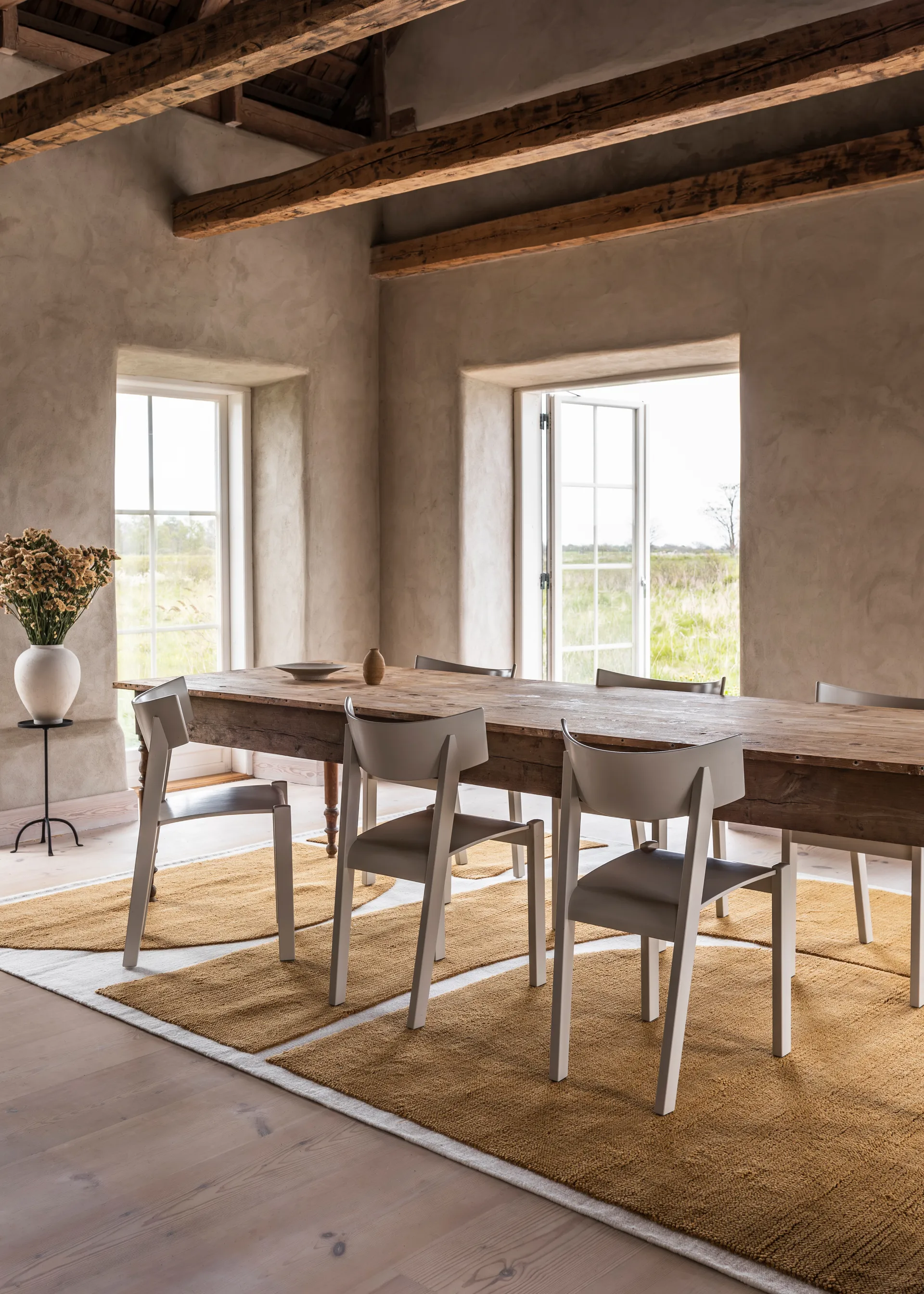 Gotland Rauk villamatto, Sunflower yellow 250x350 cm Layered