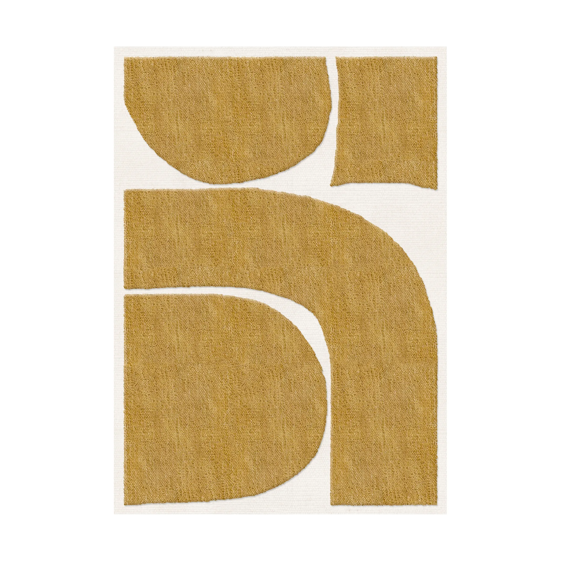 Gotland Rauk villamatto, Sunflower yellow 300x400 cm Layered