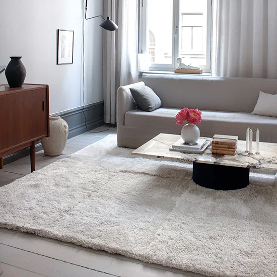 Levels matto 180x270 cm, Bone White Layered