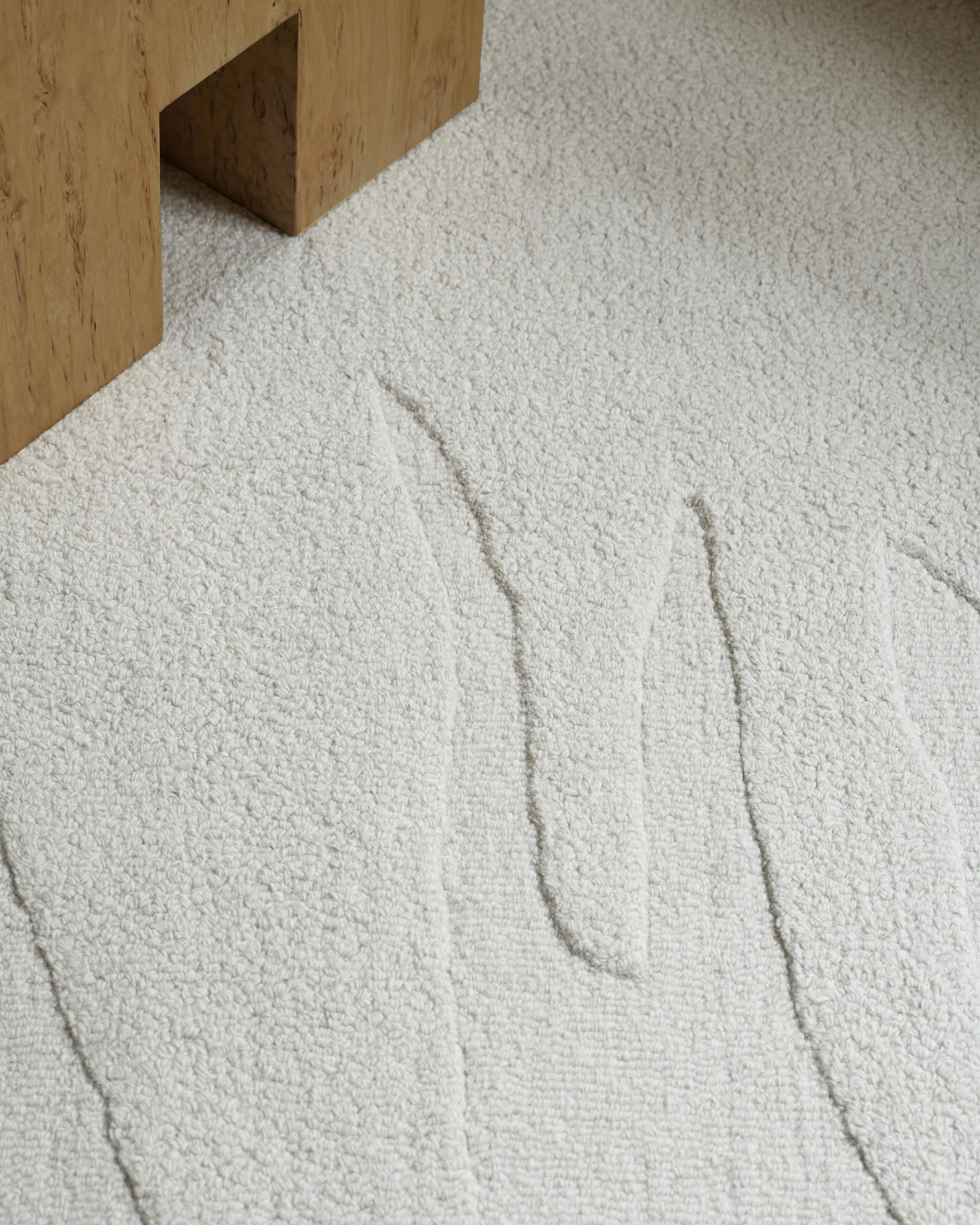 Nami villamatto, Bone White 180 x 270 cm Layered