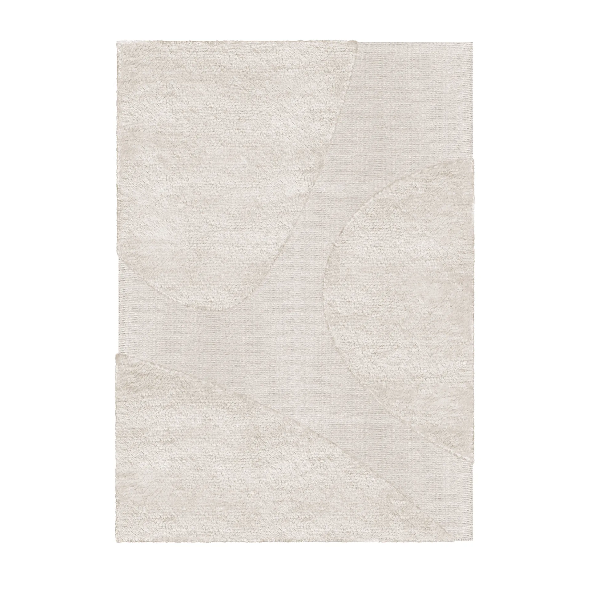 Punja plasma -villamatto 250 x 350 cm, Off White Layered