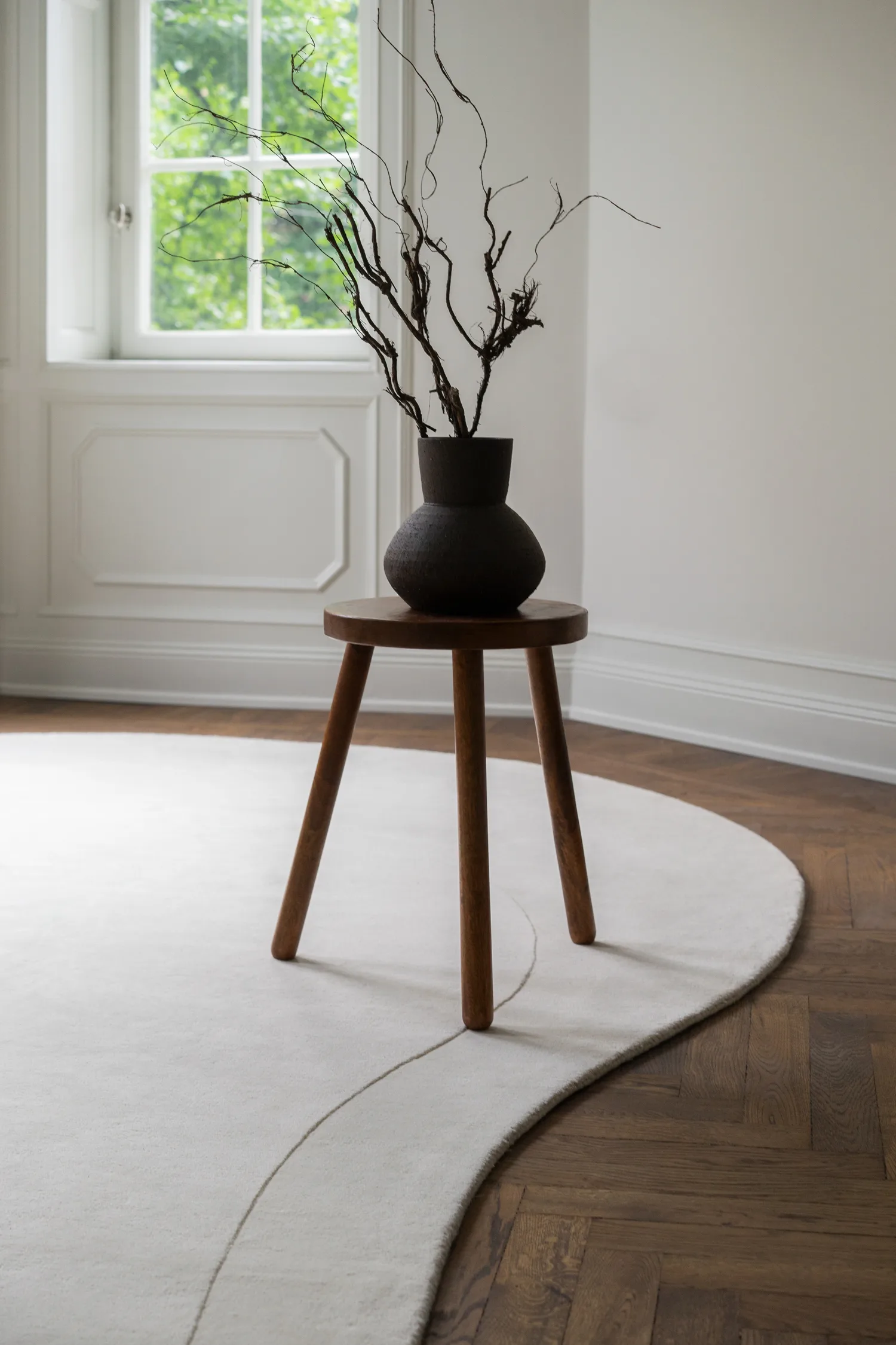 Residue villamatto 180 x 270 cm, Bone White Layered