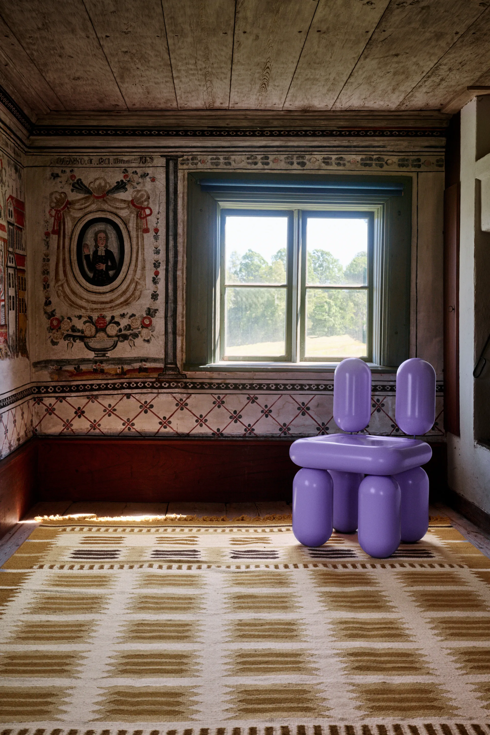 Röllakan Hilma villamatto, Marigold, 180x270 cm Layered