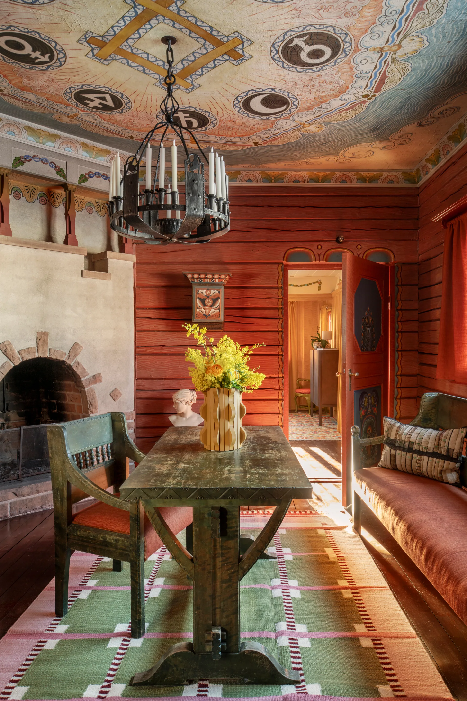 Röllakan Ruth villamatto, Spring grass, 140x200 cm Layered