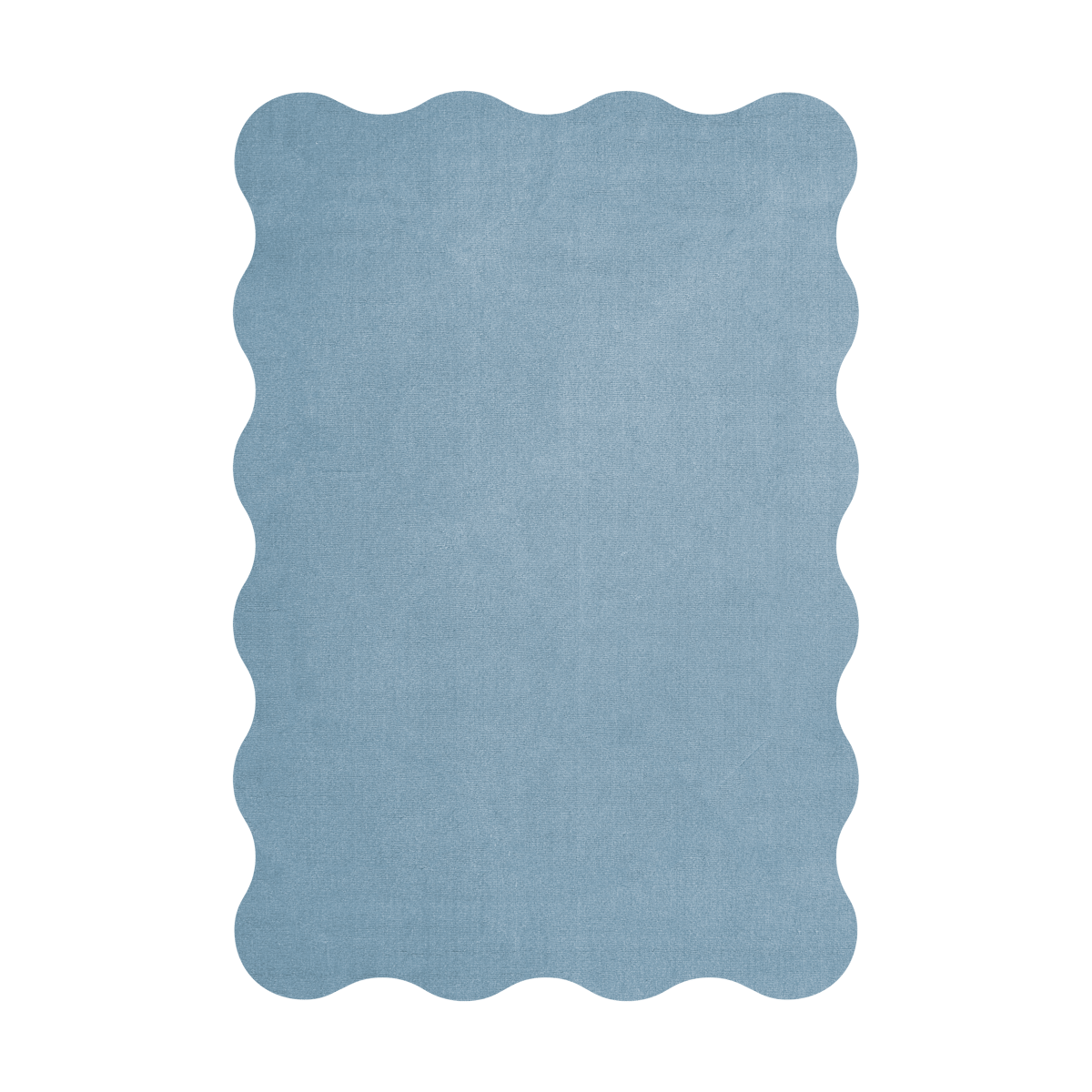 Layered Scallop villamatto 180x270 cm Soft blue | Skandinaavinen Sisustus | Ryijymatot & Nukkamatot | Sininen