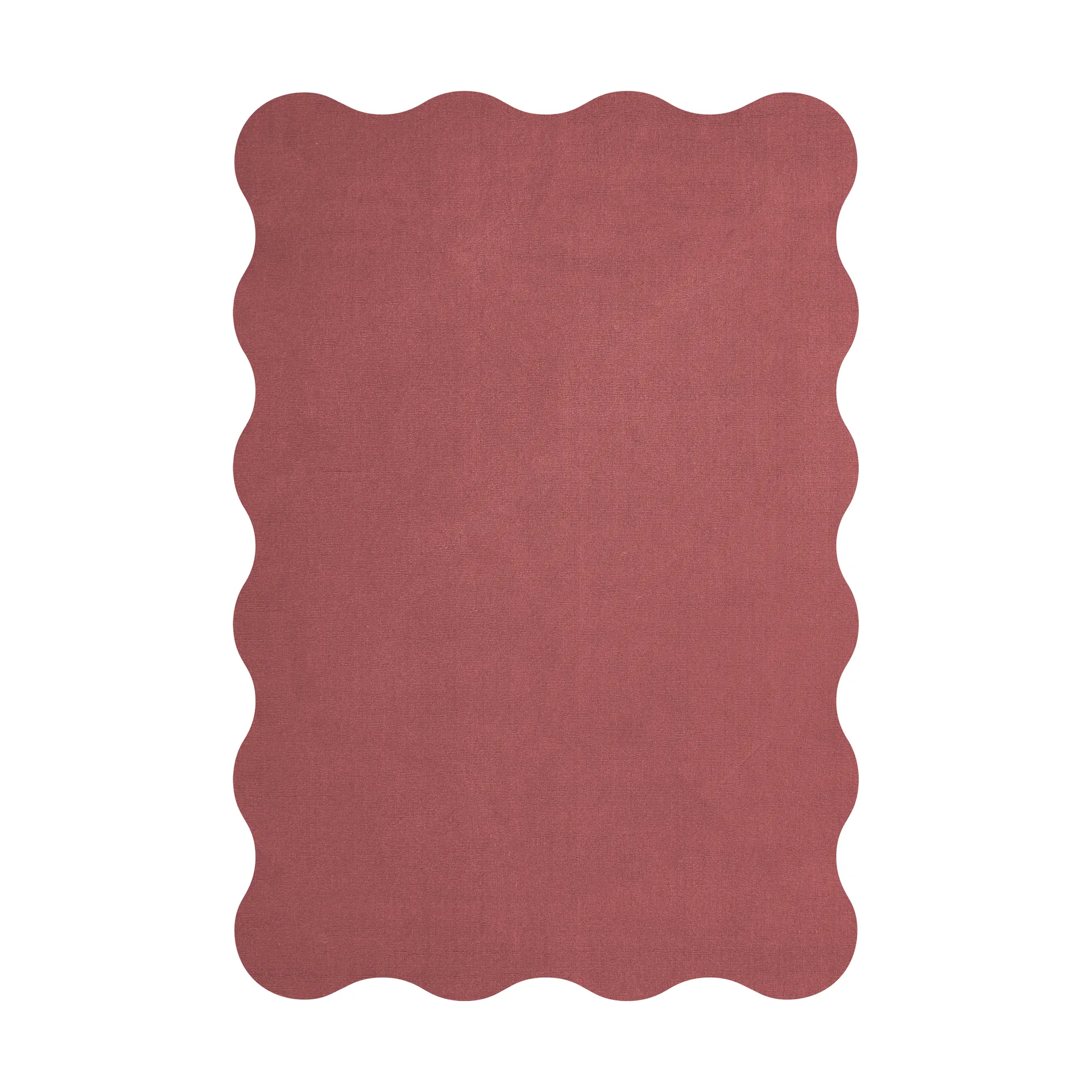 Scallop villamatto 200x300 cm, Rosewood red Layered
