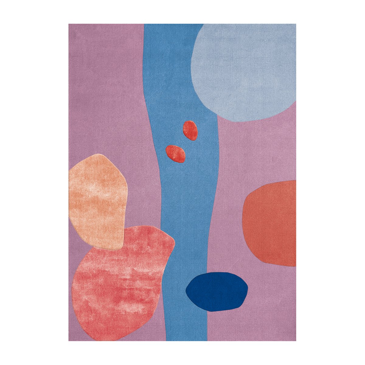 Layered Secret Garden -villamatto Pink blue 160 x 230 cm