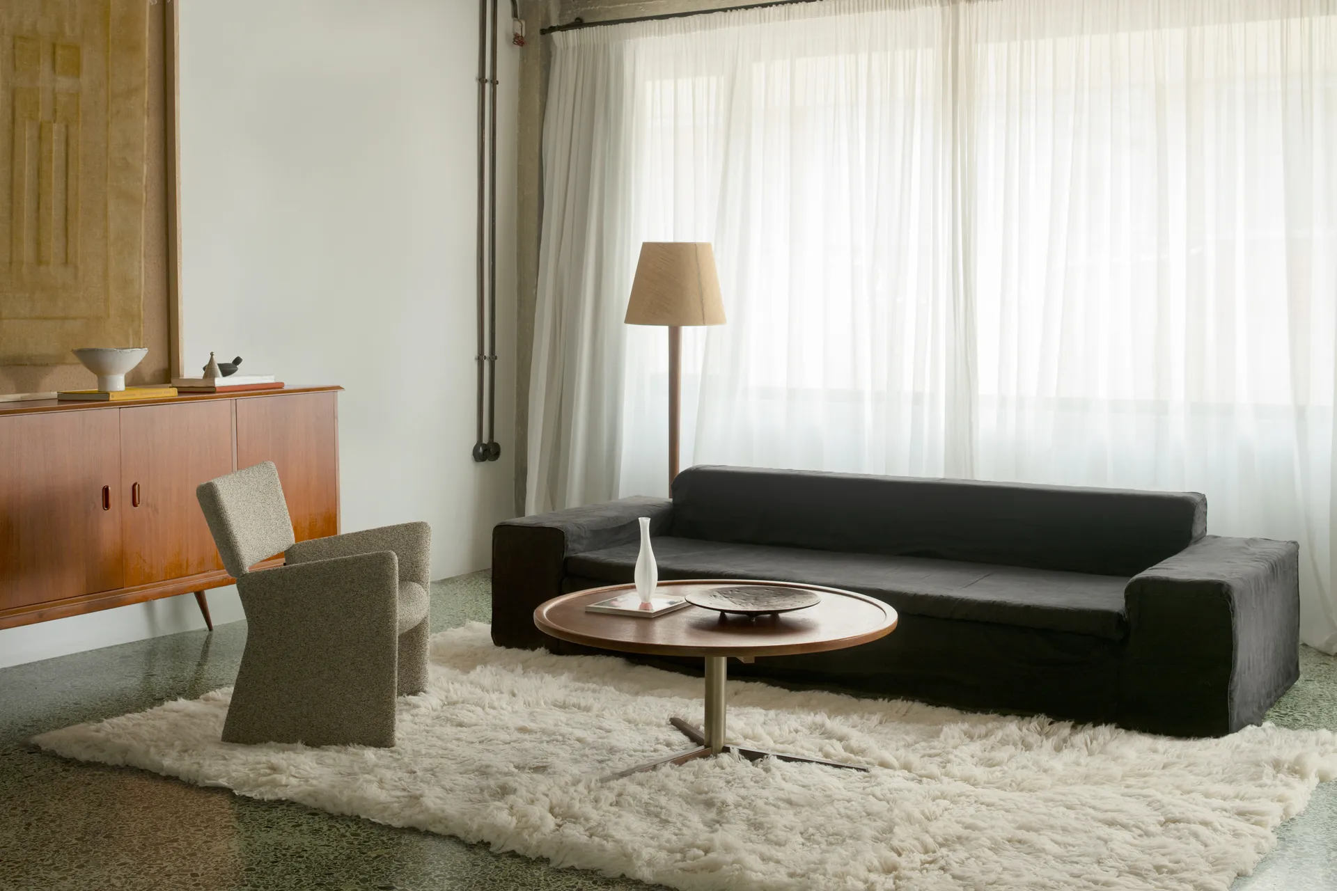 Shaggy matto 180 x 270 cm, Off White Layered