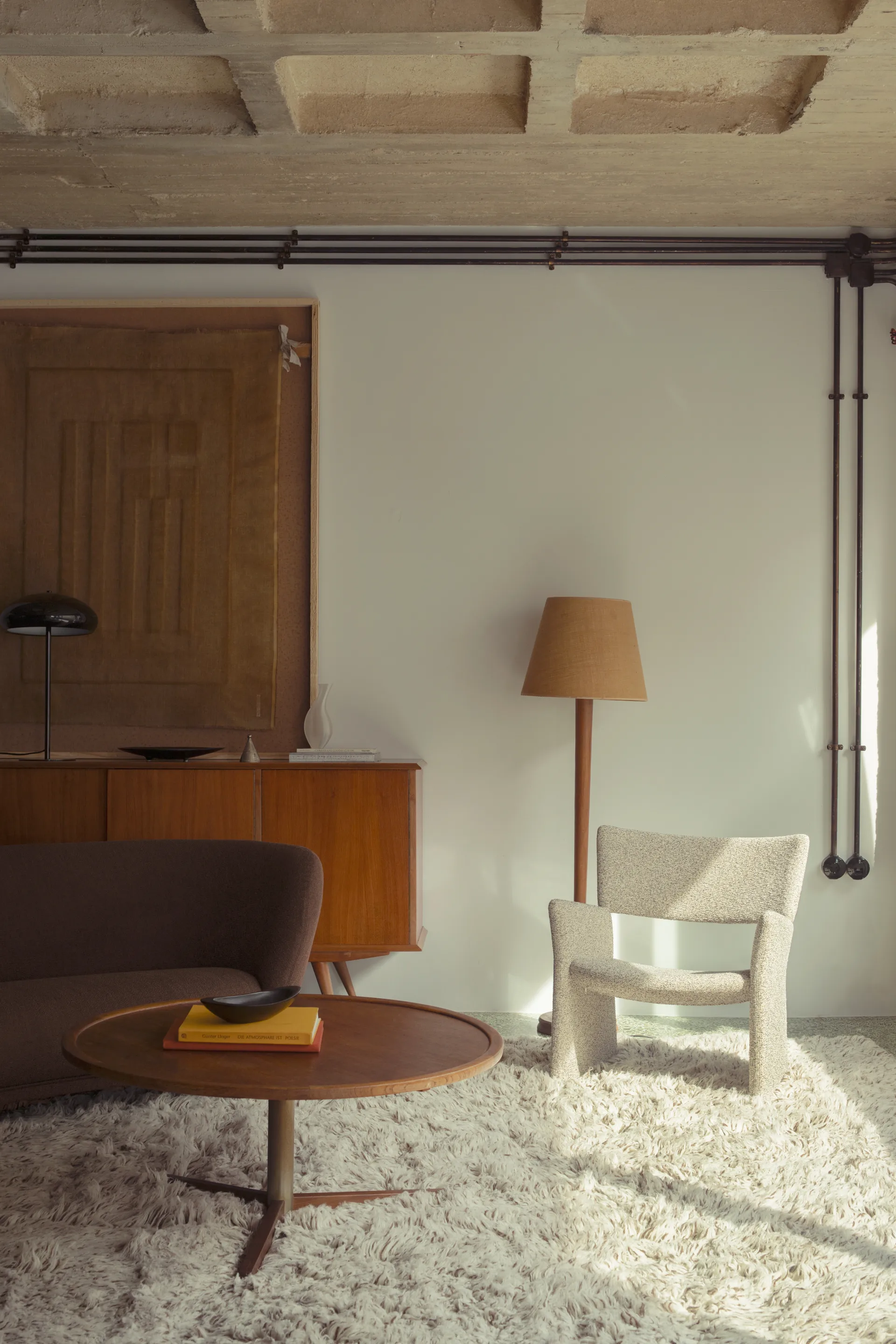 Shaggy matto 200x300 cm, Bone White Layered