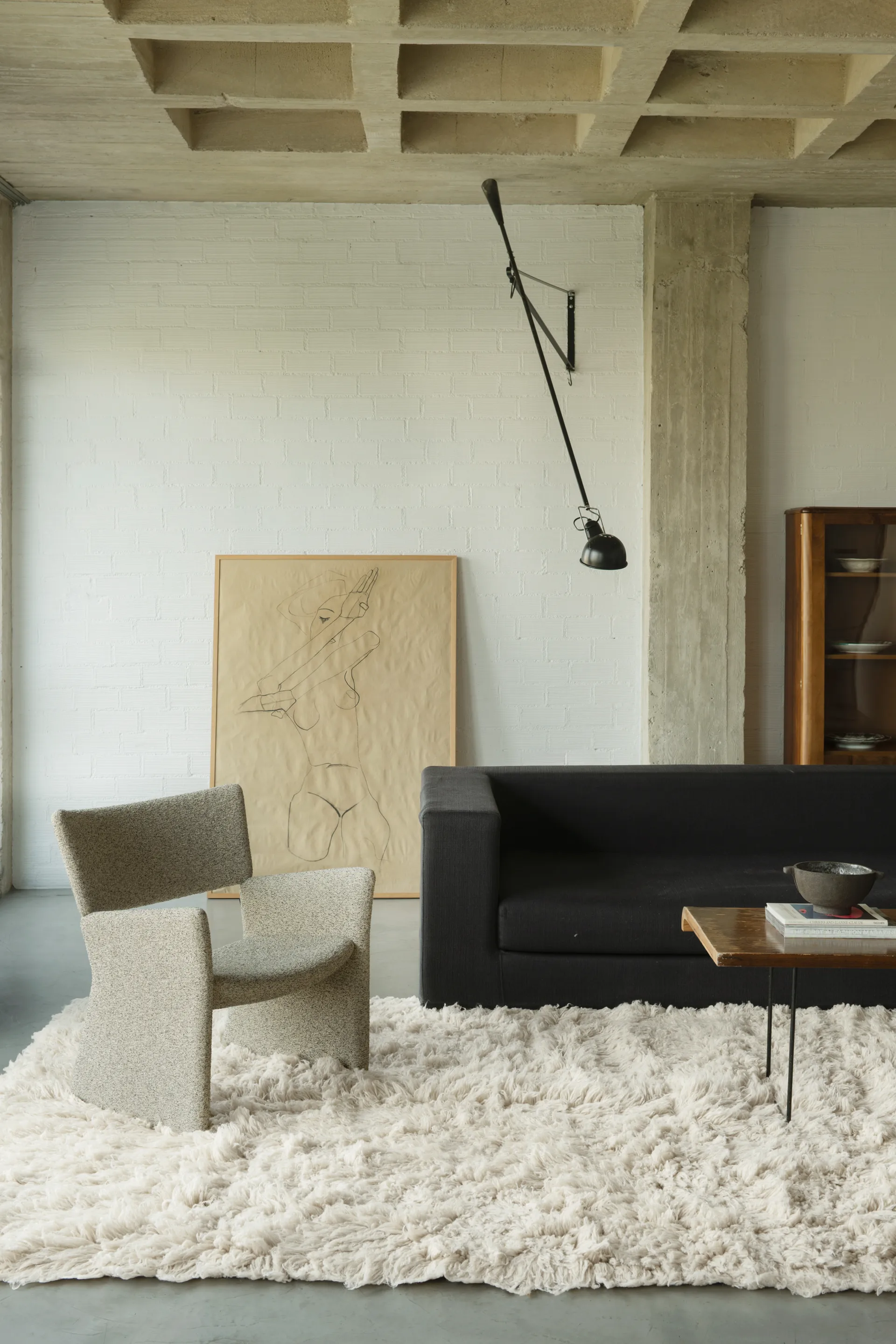 Shaggy matto 200x300 cm, Bone White Layered