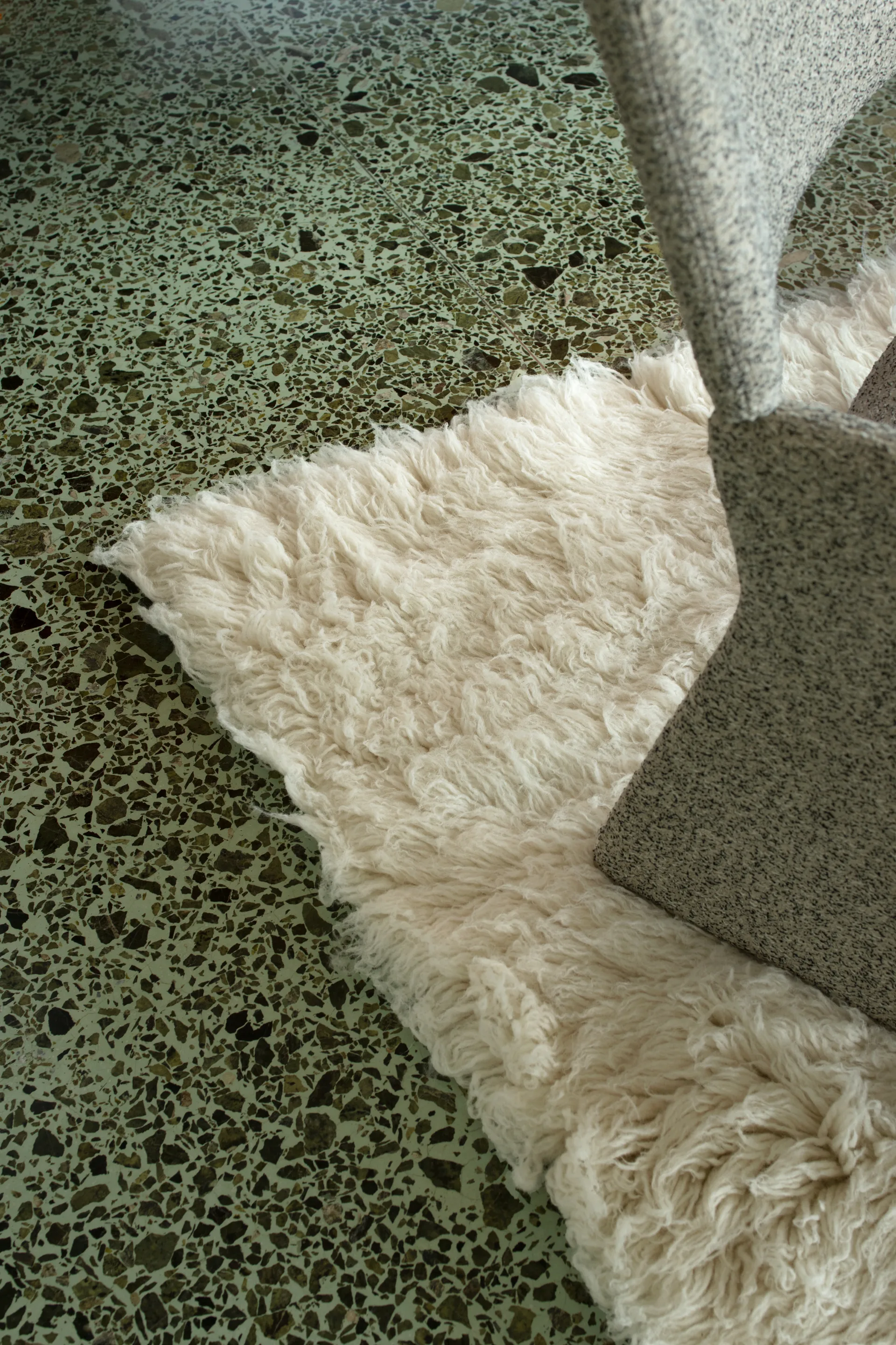 Shaggy matto 300 x 400 cm, Bone White Layered