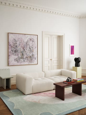 Shell kuvioitu villamatto - Blue, pink, 250 x 350 cm - Layered
