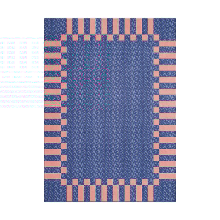 Teklan frame villamatto - Cobalt salmon, 200x300 cm - Layered