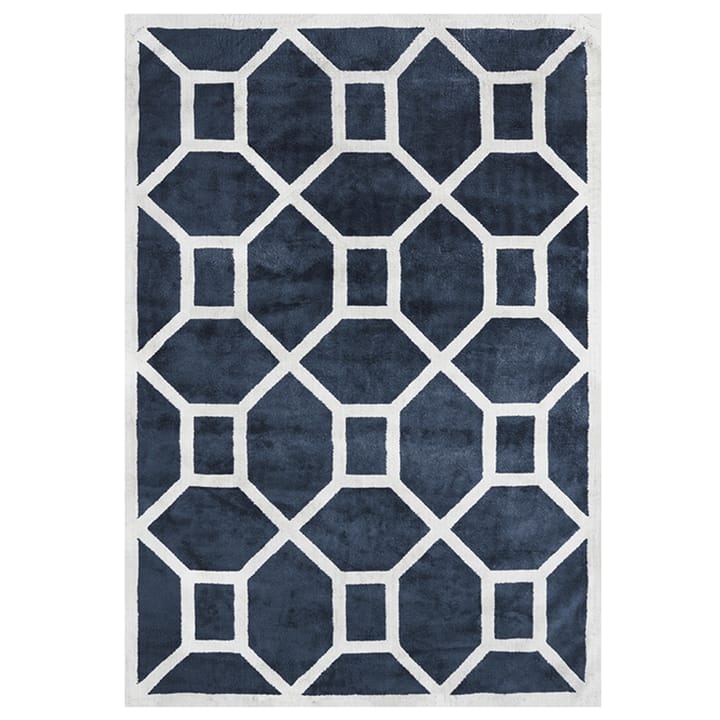 Viskoosi entrance matto, 200 x 320 cm - midnight blue (sininen) - Layered