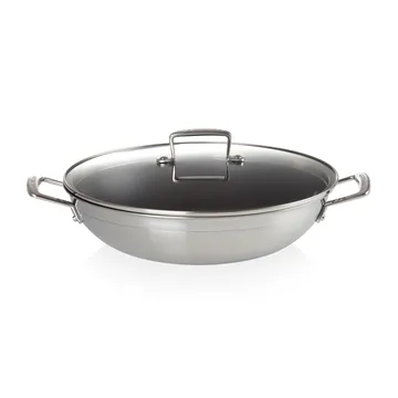 Le Creuset 3-Ply non-stick -wokkipannu lasikannella - 4,3 l - Le Creuset
