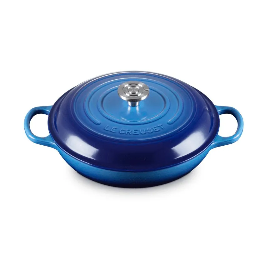 Le Creuset Classic valurauta buffeekasari lasikannella, Azure, 3,5 l Le Creuset