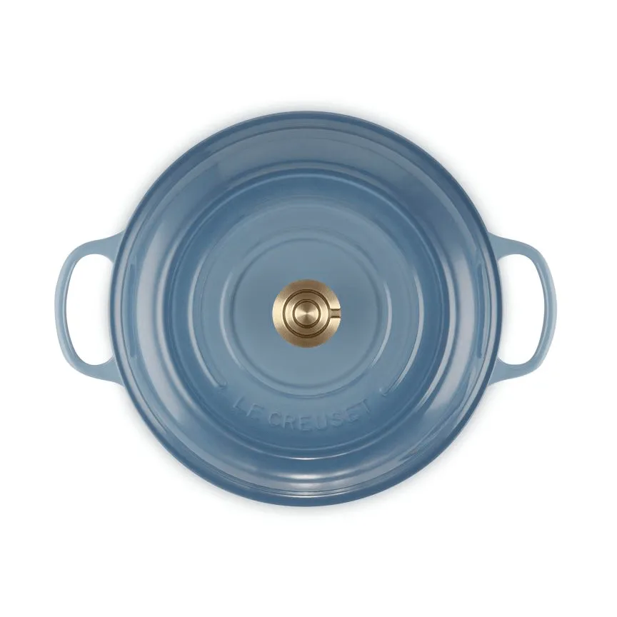 Le Creuset Classic valurauta buffeekasari lasikannella, Chambray, 3,5 l Le Creuset