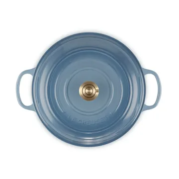 Le Creuset Classic valurauta buffeekasari lasikannella - Chambray, 3,5 l - Le Creuset