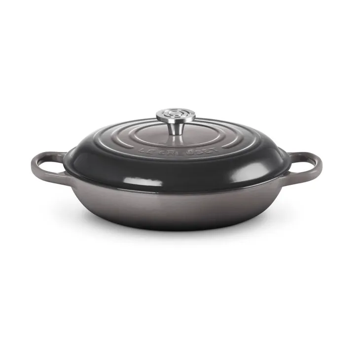 Le Creuset Classic valurauta buffeekasari lasikannella - Flint, 3,5 l - Le Creuset