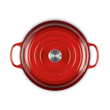 Le Creuset Classic valurauta buffeekasari lasikannella - Kirsikanpunainen, 3,5 l - Le Creuset