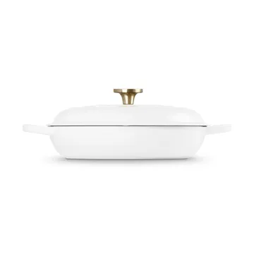 Le Creuset Classic valurauta buffeekasari lasikannella - White, 3,5 l - Le Creuset