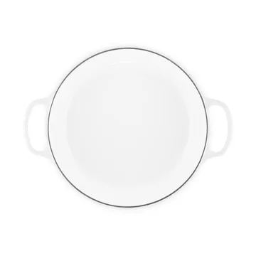 Le Creuset Classic valurauta buffeekasari lasikannella - White, 3,5 l - Le Creuset