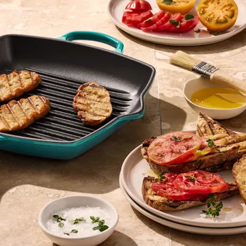 Le Creuset -grillipannu 26 cm - Bleu Riviera - Le Creuset