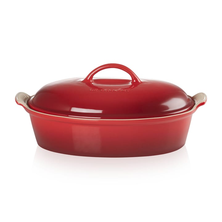 Le Creuset Heritage ovaali uunivuoka kannella 3,8 l - Cerise - Le Creuset