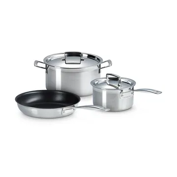 Le Creuset kattila- ja paistinpannusetti - Ruostumatonta terästä, 3 osaa - Le Creuset