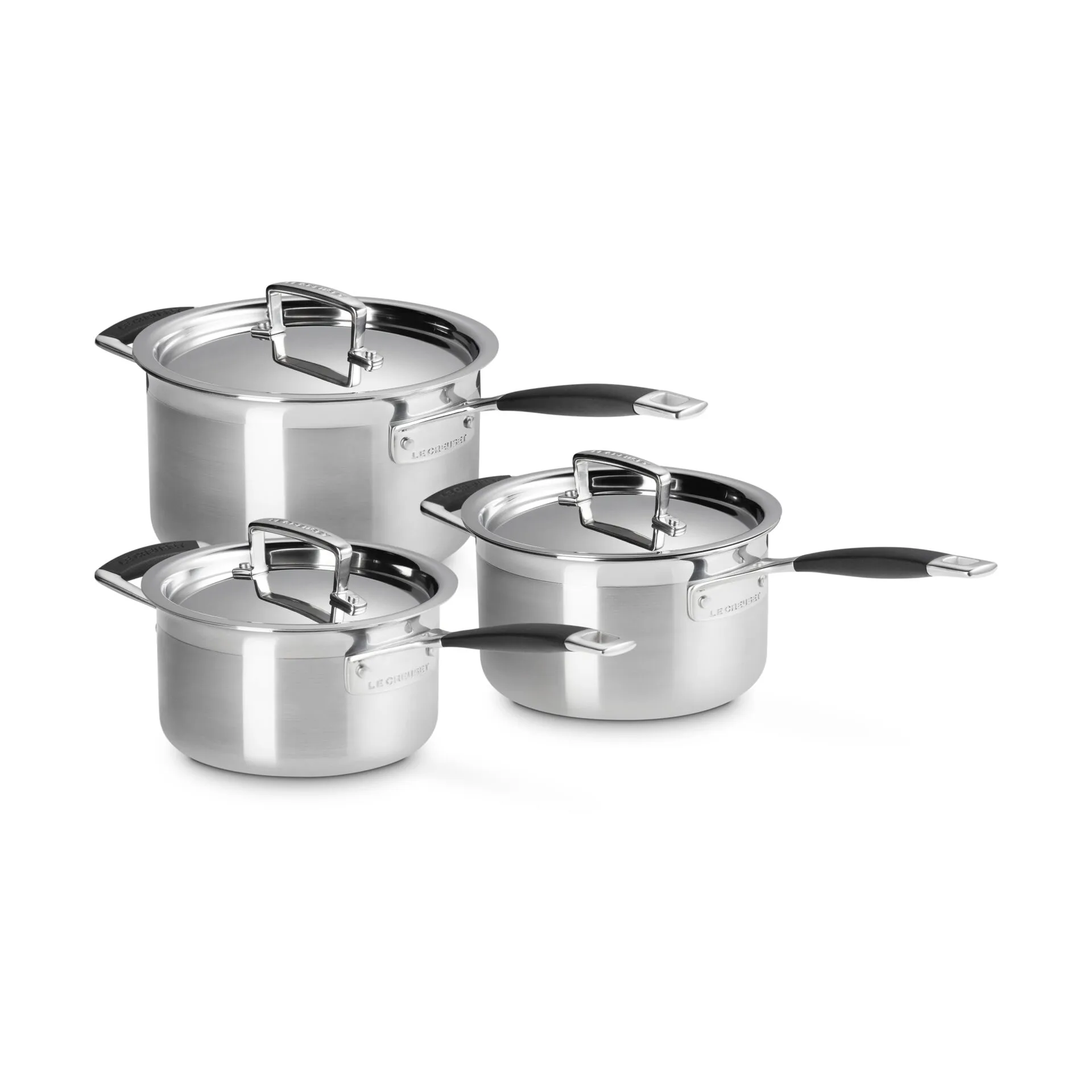 Le Creuset kattilasetti, Ruostumatonta terästä, 3 osaa Le Creuset