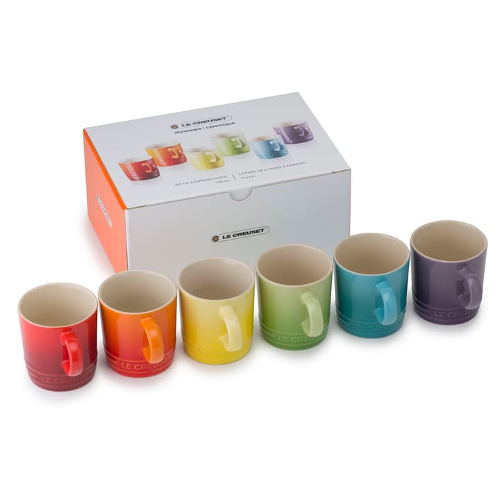 Le Creuset lahjasetti espressomuki 10 cl 6-pakkaus - Rainbow - Le Creuset