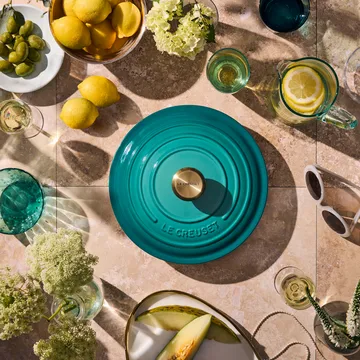 Le Creuset Signature ovaali pata 6,3 l - Bleu Riviera - Le Creuset