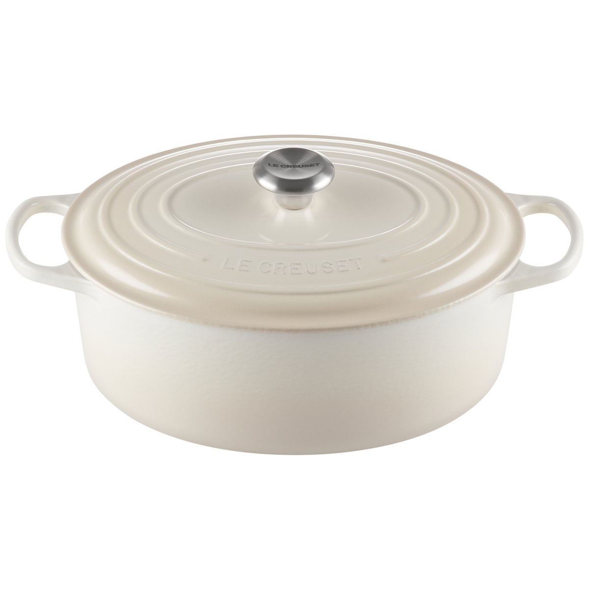 Le Creuset Signature ovaali pata 6,3 l Meringue | Skandinaavinen Sisustus | Padat | Beige