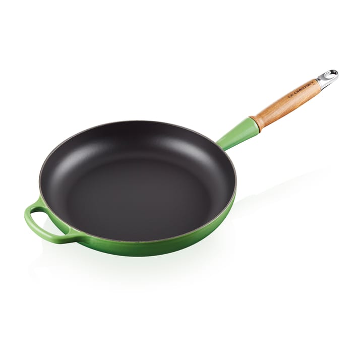 Le Creuset Signature -paistinpannu puukahvalla 28 cm - Bamboo Green - Le Creuset