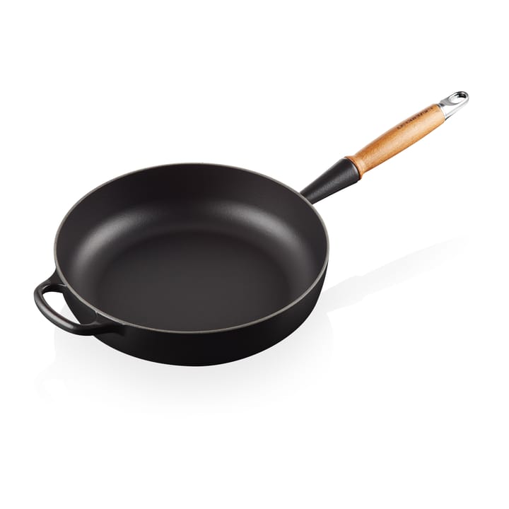 Le Creuset Signature -paistokasari puukahvalla 28 cm - Matte Black - Le Creuset