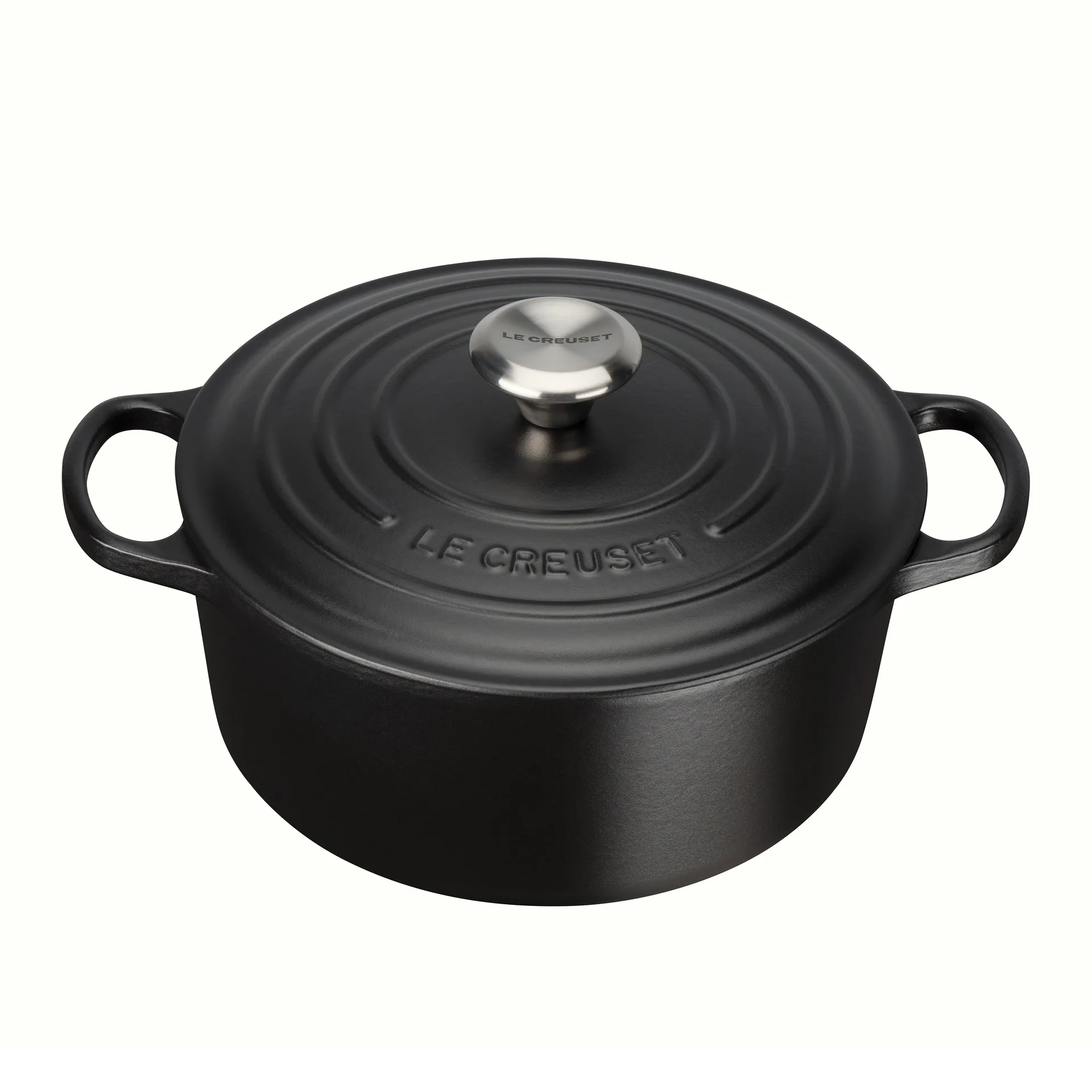 Le Creuset Signature Pyöreä pata 4.2 l, Mattamusta Le Creuset