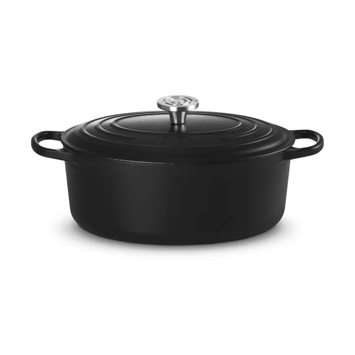Le Creuset Signature valurauta ovaali pata - Matte Black, 6,3 l - Le Creuset