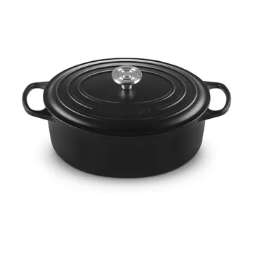 Le Creuset Signature valurauta ovaali pata - Matte Black, 6,3 l - Le Creuset