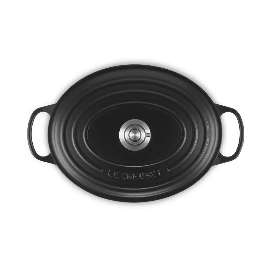 Le Creuset Signature valurauta ovaali pata, Matte Black, 6,3 l Le Creuset