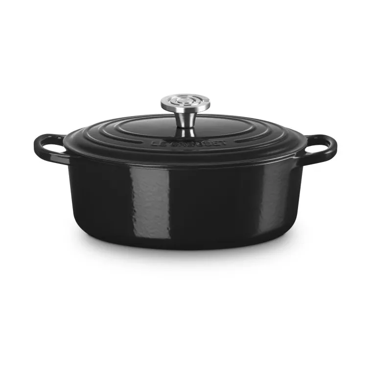 Le Creuset Signature valurauta ovaali pata, Musta, 4,1 l Le Creuset