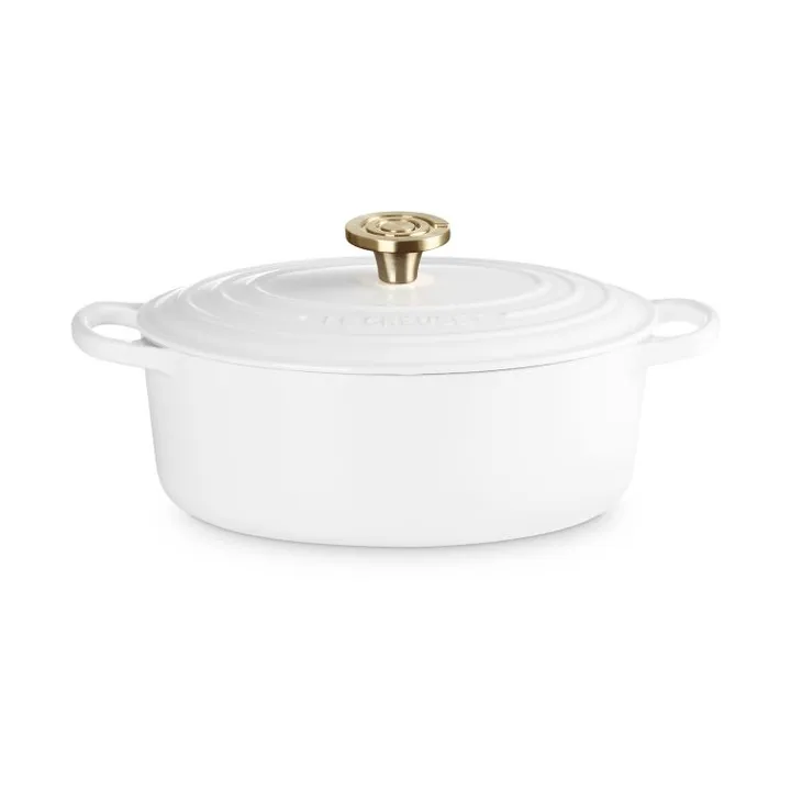 Le Creuset Signature valurauta ovaali pata - Valkoinen, 4,1 l - Le Creuset