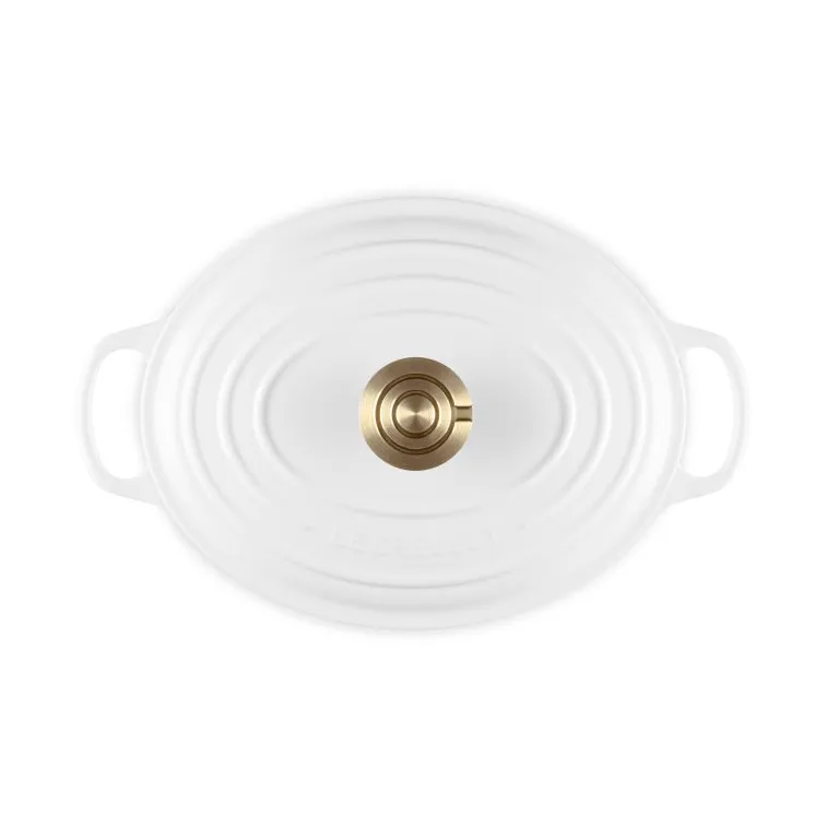 Le Creuset Signature valurauta ovaali pata, Valkoinen, 4,1 l Le Creuset