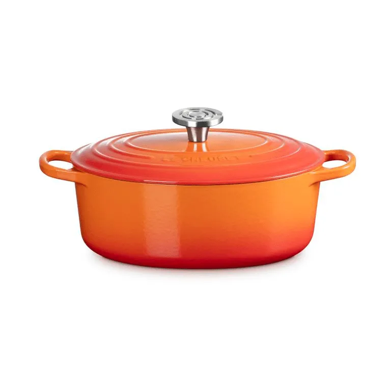 Le Creuset Signature valurauta ovaali pata, Volcanic, 4,1 l Le Creuset