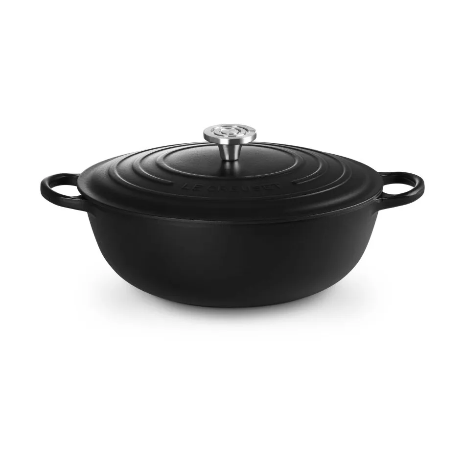 Le Creuset Signature valurauta pata, Matte Black, 7 l Le Creuset